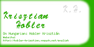 krisztian hobler business card